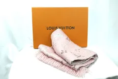 LOUIS VUITTON ロゴマフラー ネイビー/オレンジ 箱付き LOUIS VUITTON ルイヴィトン マフラー エシャルプ・ロゴマニア