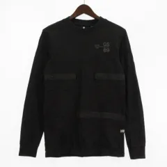 ジースターロウ G-Star RAW TAPE DETAIL T-SHIRT Tシャツ カットソー 長袖 ラウンドネック コットン 黒 ブラック XS トップスのサムネイル