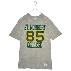 Champion(チャンピオン) 80's USA made ”ST. NORBERT 85 COLLEGE” Football Tee フットボール Tシャツ M グレー×グリーン トリコタグ 80年代 ヴィンテージ