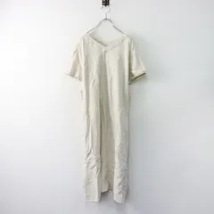 かぐれ アーバンリサーチ kagure URBAN RESEARCH リネンコットン Vネック半袖ワンピース F/ベージュ ドレス【2400014115963】