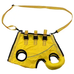 Funriche 犬 ハーネス リード セット 歩行補助 ペット 用品 服 中型犬 小型犬 介護 服 脚 障害 リハビリ 散歩 胴輪 簡単脱着(イエロー L) [イエロー] [L]