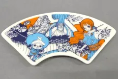 【中古】皿・茶碗 チョパえもん＆フラの介＆おナミ/扇皿 おてしょ皿 「一番くじ ワンピース ワノ国編～第二幕～」 G賞