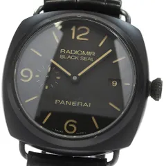 【TETSU】PANERAI ラジオミール　純正カーフレザーベルト黒 ヒルシュ＞ジョージ/パネライ/ラジオミール/オロロッソ/ブラック