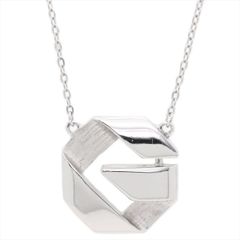 ジバンシー GIVENCHY ロゴ ネックレス シルバー メタル 合金 レディース メンズ【中古】