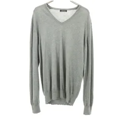 UNITED ARROWS ユナイテッドアローズ 長袖 Ｖネック　コットン セーター M グレー系 ニット メンズ 古着