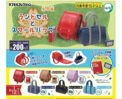 ランドセルとスクールバック　ランドセル(茶色)・スクールバック(水色)セット販売