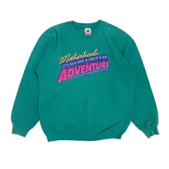 メンズL USA製 90s FRUIT OF THE LOOM フルーツオブザルーム プリントロゴ スウェットシャツ トレーナー SW230231