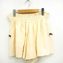 エフデ ef-de キュロット パンツ リボン ミニ ショート 無地 シンプル ウール 9 アイボリー /MT46のサムネイル