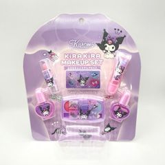 ◇653【新品】キラキラメイクアップセット クロミ キッズコスメ リップカラー リップグロス 水性マニキュア アイシャドウパレット ホログラムシール サンリオ 粧美堂 プレゼント ギフト お祝いに