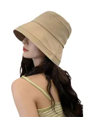【人気商品】レディース UVカット 帽子 バケットハット あご紐付き つば広 小顔効果 折りたたみ 散歩 [AILAYRI] 旅行 通勤 おしゃれ 春夏 日焼け防止