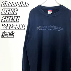 【00’s~】　Champion　チャンピオン　ロゴプリントロンT　メンズ　サイズ表記XL　2XL~3XL相当　ダークネイビー