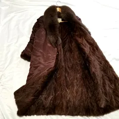 美品　サガミンク　毛皮コート　ボリューム　裏地柄　肉厚　希少　ミンク 未使用タグ付✨サガミンク 毛皮 コート 裏地総柄 ボリューム