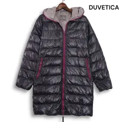 DUVETICA デュベティカ 【Ace アチェ】 ナイロン フーディー ロング ダウン コート Sz.40 レディース 黒