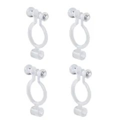 半透明で目立ちづらい 樹脂製 イヤリングコンバーターノンホールピアスタイプ4個セット