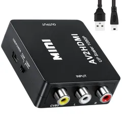 【特価商品】【人気商品】【特価セール】【在庫処分】RCA to HDMI変換コンバーター AV to HDMI 変換 コンバーター アナログ RCA コンポジット （赤、白、黄） 3色端子 hdmi 変換アダプタ TV Box、古いDVDレコーダー、カセットデ