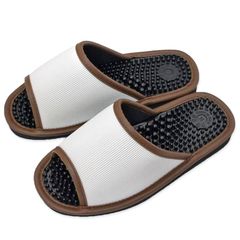 【新品】 [ハキハキ工房 - Slippers by CREO] レユール健康サンダル Mサイズ 約24.5cmまで 日本製 足ツボ グレー 0
