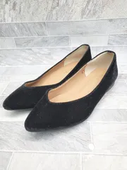 ◇ AZUL BY MOUSSY アズールバイマウジー フラット パンプス サイズM ブラック レディース P  【1406110018390】