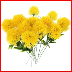 【在庫処分】造花 たんぽぽ インテリア 花束 オーナメント 観葉植物 アートフラワー ブーケ 12本 プレゼント 開店祝い 誕生日 お見舞い 感謝 お礼 ウェディング ブーケ 結婚式