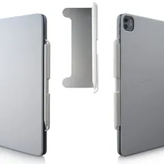 Thankscase マジックホルダー Apple Pencil 2対応 マジックキーボードとキーボードフォリオ用 ハンドメイド 超薄型スチールプレート レザー付き 鉛筆が落ちるのを止めます (ホワイトレザー) 