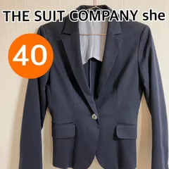 THE SUIT COMPANY she ザスーツカンパニー  ジャケット スーツ  ネイビー系 レディース サイズ40【C66】