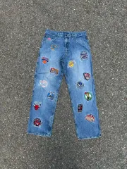 00s ヴィンテージ 国連 K Nba パッチ デニム パンツ