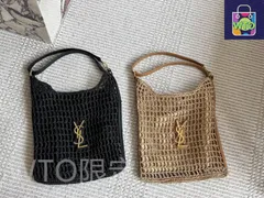 【今日特価】YSL ラフィアバッグ 33×32cm-WTO輸入1