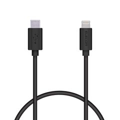【数量限定】/ 12 13 / iPhone iPhone SE 【 (第2世代) やわらかタイプ 対応 充電ケーブル 】 ライトニング Apple認証品 PD対応) (USB 0.3m Lightningケーブル (30cm) to ブラック Type-C