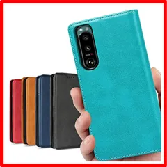 【セール中】 SONY Xperia 5 III_レトロ ターコイズ Xperia 5 III ケース 手帳型 ソニー xperia 5 lll ケース SO-