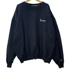 Champion チャンピオン GM RACING PONTIAC MORTER SPORTS Vガゼット スウェット トレーナー フロント刺繍 企業ロゴ刺繍 バック刺繍 オーバーサイズ ビックシルエット ブラック