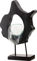 ガラスオブジェ オブジェ ガラス 置物 天然木 インテリア アート 鉢 プランター テラリウム アクアリウム 花瓶 雑貨 オシャレ カッコイイ SLY-31 OA