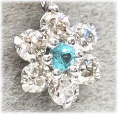 大人気定番商品アクセサリー最終交渉可JL298 高級 パライバ0.12ct ダイヤ K18WGヘッド ソ付 日本