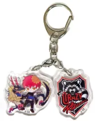 【中古】キーホルダー Cpt 2連アクリルキーホルダー 「DMMスクラッチ! Crazy Raccoon スクラッチ第六弾」 D-4賞