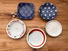 ★他の商品と合わせて購入でお買得になります!コメント下さい★【お得限定在庫1 セット限り】豆皿　いろいろセット　豆皿御前に　手描き　パンダ　唐辛子　青海波 　お正月　おせち料理　５枚セット