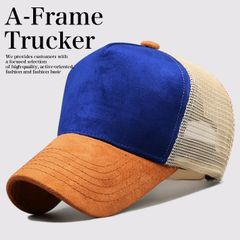 【深め/美シルエット】メッシュキャップ キャップ 帽子 メンズ レディース スエード風 野球帽 A-Frame Trucker 7986674 (H)