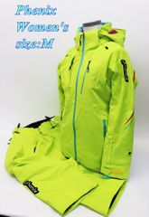 Phenix フェニックス レディース スキージャケット&パンツ セットアップ M ライム PF882OT12W R2507-039