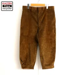 70s USA製 vintage WOOLRICH 無地 ロガー コーデュロイ パンツ メンズ Lサイズ相当