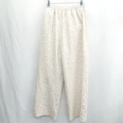 ◇ Θ SM2 サマンサ モスモス ウエストゴム ジャガード イージーパンツ サイズF ベージュ レディース E  【1502030032840】