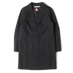 美品 NONNATIVE ノンネイティブ コート GORE WINDSTOPPER グレンチェック ウール チェスターコート OFFICER COAT WOOL GLEN CHECK WITH WINDSTOPPER 2L ブラック チャコール 1のサムネイル