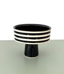 ミッドセンチュリー　フラワーベース　脚付き花瓶　花器　水盤　コンポート　ヴィンテージ