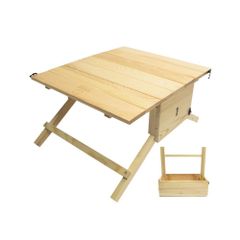 【新着商品】S'more(スモア) Basket Table キャンプ ミニテーブル テーブルとバスケット 2WAY 変形 木製
