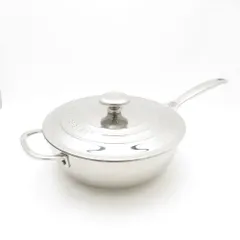 美品　ほとんど未使用　LE CREUSET 片手鍋 21cm ホワイト 1950年代 フランス製 Le Creuset鍋/Wood持手16cm(H) | griott