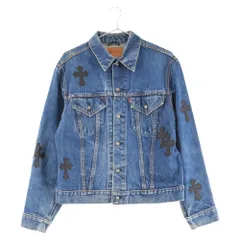 CHROME HEARTS (クロムハーツ) ×LEVI'S クロスパッチ付 デニムジャケット 裏ボタンフローラル インディゴのサムネイル
