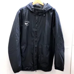 NIKE/ナイキ ナイロンジャケット ウインドブレーカー パーカー フーディー 中綿 フリース地 フルジップ CHINA製 メンズ XL ブラック
