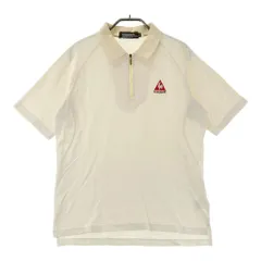 サイズ：M LE COQ GOLF ルコックゴルフ  ハーフジップ 半袖ポロシャツ  イエロー系 [240101419120] ゴルフウェア メンズ ストスト
