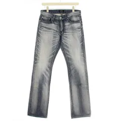 バーバリーブラックレーベル BURBERRY BLACK LABEL デニムパンツ D1R50-301-22 ダメージ加工 ジーンズ 76cm 青 ブルー /☆G