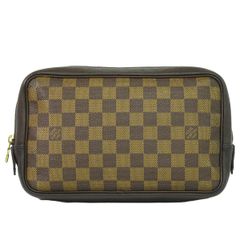 本物 ルイヴィトン LOUIS VUITTON LV トゥルーストワレット ダミエ エベヌ ポーチ 化粧ポーチ ブラウン N47623 ビトン 雑貨小物 中古 【フォロー割】