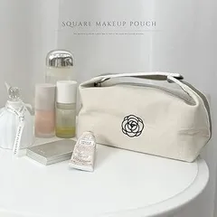 [DIVARose]【新品未使用】クラッチバッグ コスメポーチ レディース かわいい 化粧 メイクポーチ 小物入れ 大容量 旅行 持ち運び カメリア ポーチ