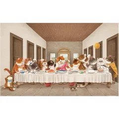 ピントー(Pintoo) 1000ピース プラ製ジグソーパズル【Nyangsongi＿ニャンコの晩餐】(38X59cm)大人向け難しい 破片なし カチっとハマる[H3182] 0