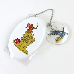 トムとジェリー ラバーコインケースチャーム ホワイト 小物入れ