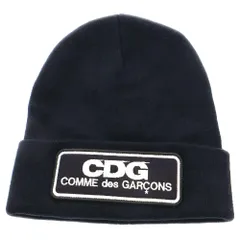 COMME des GARCONS (コムデギャルソン) ロゴパッチ ニットキャップ ビーニー 帽子 ブラック SZ-K602のサムネイル